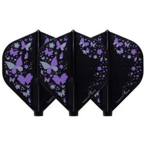 Cosmo Darts | Cosmo Fit Flight - Standard - Black - Butterfly